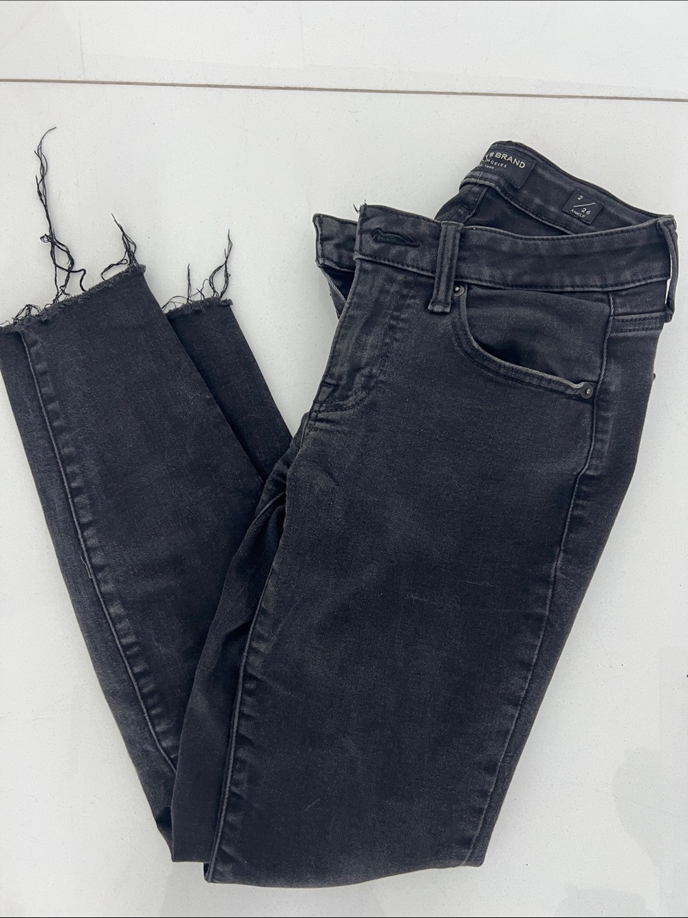 Women’s Lucky Brand Black Raw-Hem Skinny Jeans Sz 2/26